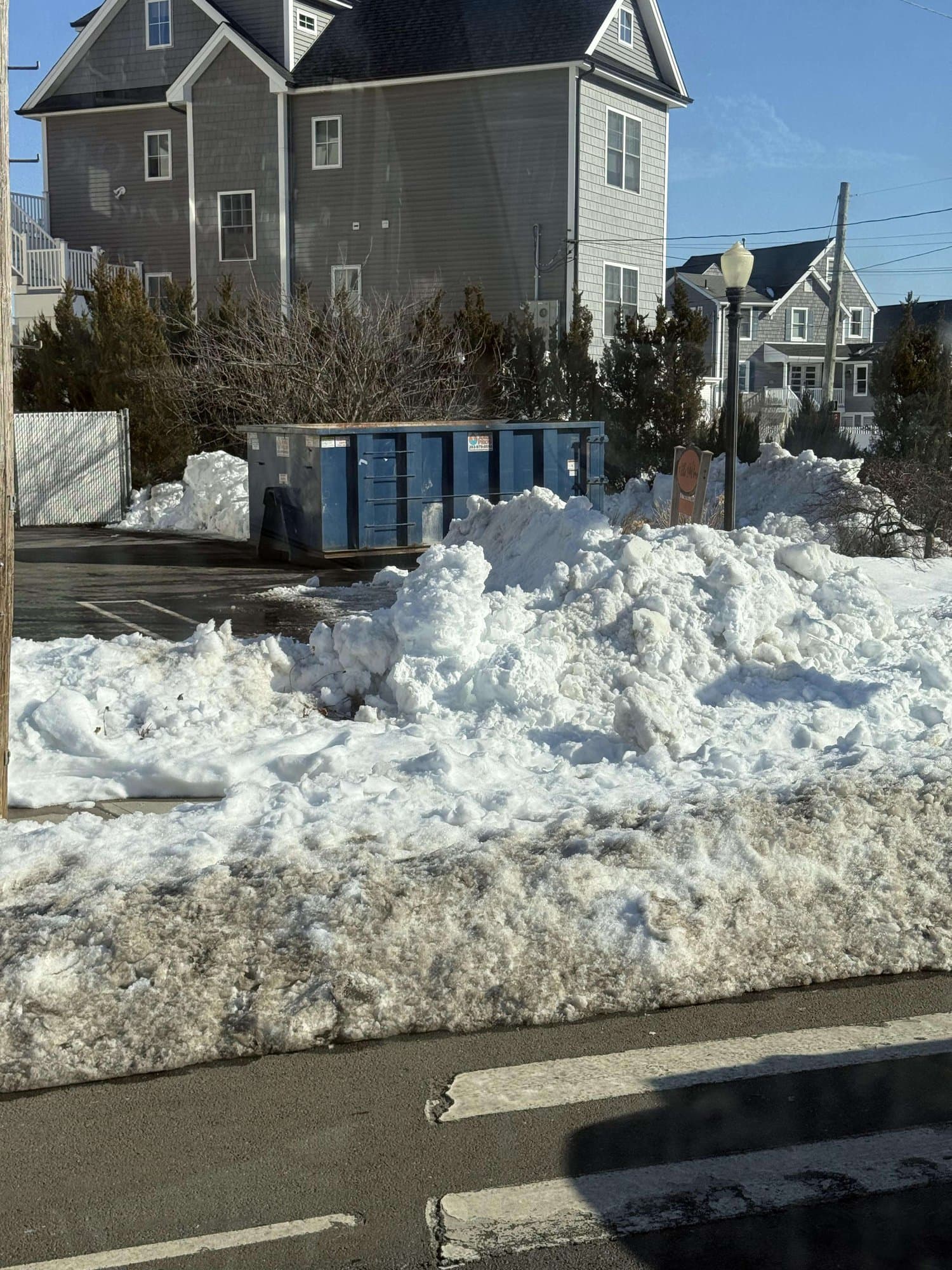 dumpster snow removal in Milford, CT by Grizzly Junk Pros